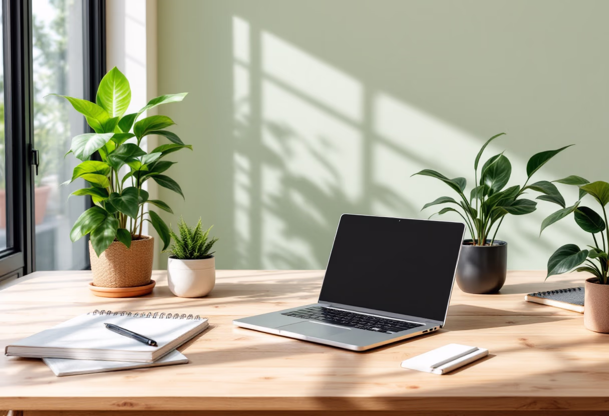 [background image] image of an ecofriendly workspace (for a green tech/cleantech company)